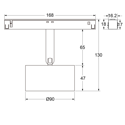 48V Spot Fixoptik 20W , Ra97, 1700lm, 20°/36°/60°, DALI ws
