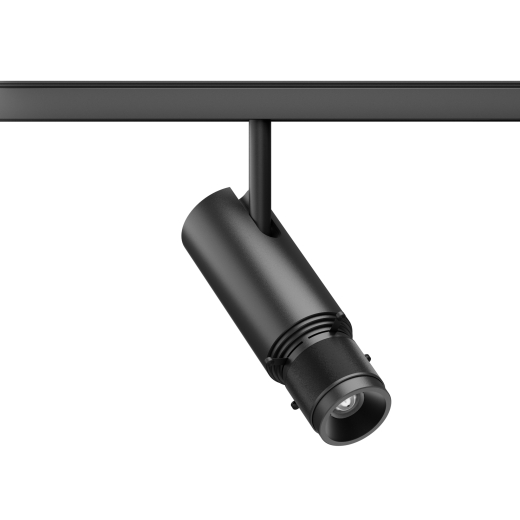 Premium LED-Profilstrahler für 3-Phasen-Stromschiene mit Blendenschiebern 20W, 800lm, CRI97, 53°, D75xH218, DALI sz