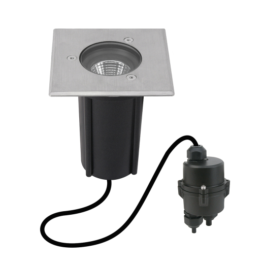 Bodeneinbauleuchte L10 Square 4.5W, 30° schwenkbar (2x15°), 24° Abstrahlwinkel, 95x95, 260lm, CRI90, IP65/68