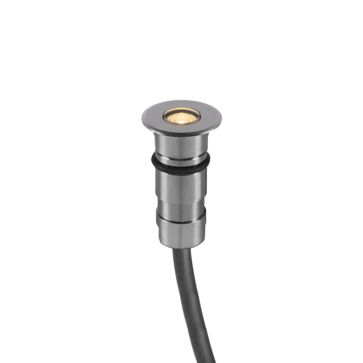 Bodeneinbauleuchte Steelo 0.9W, 15°/16°/36° Abstrahlwinkel, Ø25, 40lm, CRI90, IP65/67