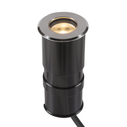 Bodeneinbauleuchte Steelo 0.9W, 15°/16°/36° Abstrahlwinkel, Ø45, 40lm, CRI90, IP65/67