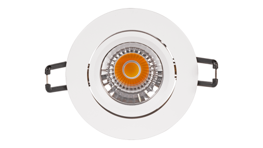 Deckeneinbau Fassung weiss zu LED-MODUL-927 Reihe, Ausschnitt: Ø68-80, Spannfeder
