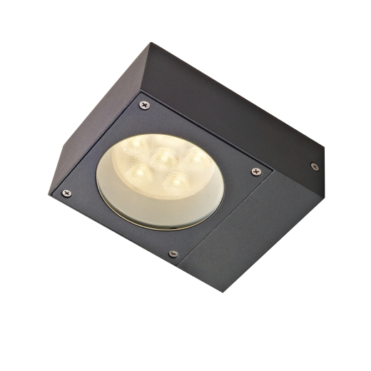 Wandaufbauleuchte LED SQUARE 8W, 650lm, CRI80, 3000K, anthrazit