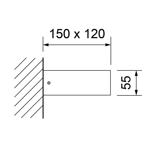 Wandaufbauleuchte LED SQUARE 8W, 650lm, CRI80, 3000K, anthrazit