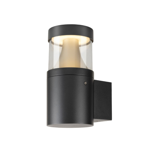 Wandaufbauleuchte TOM CONCAVE ROUND II anthrazit 9.5W, 470lm, CRI 80, IP65, 2700/3000K, Ph.Dim