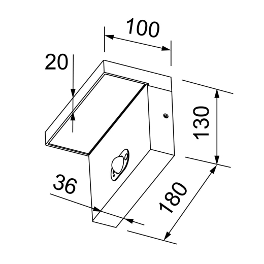Wandaufbauleuchte TWINGERY anthrazit 6.4W, 450lm, CRI 90, IP65, 2700/3000K, PIR-Sensor - Ein/Aus