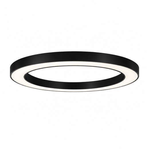 Anbauleuchte RING 1200 schwarz, Mikroprisma, 75/100/120w, 3000/4000K, IP20, DALI-ERGOdim ready
