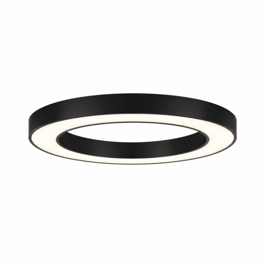 Anbauleuchte RING 900 schwarz, Mikroprisma, 55/75/90W, 3000/4000K, IP20, DALI-ERGOdim ready