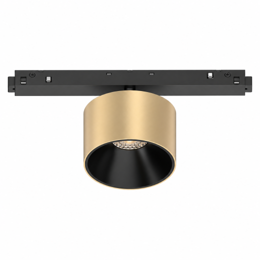 Systemspot SINGLE schwarz-gold, LED 10W 950lm 3000K 50° CRI90, DALI