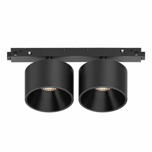Systemspot DOUBLE schwarz, LED 20W 1900lm 3000K 50° CRI90, DALI