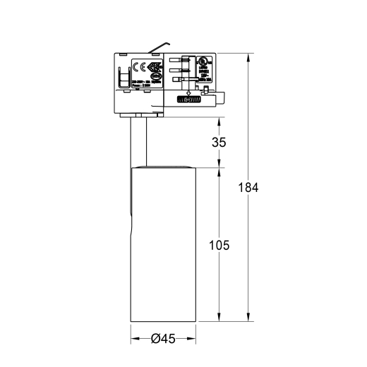 3-Ph Strahler VIBE 6W Fixoptik, 15°/24°/36°/60°, CRI97, 420lm, Ph.Dim sz