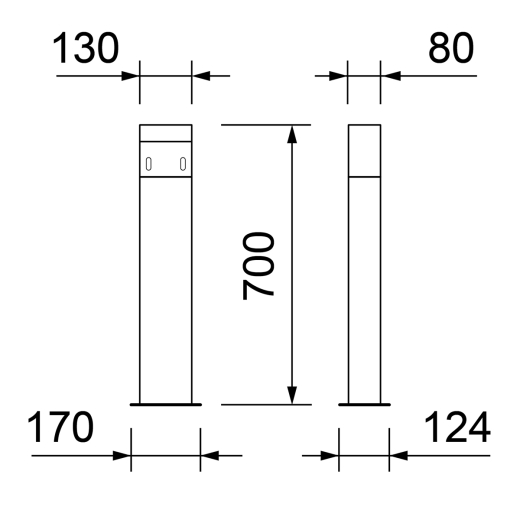 LED Pollerleuchte IP55