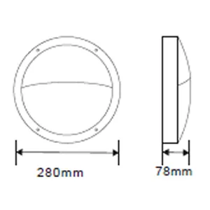 LED Wandleuchte Aluminium, IP65, on/off, 20W