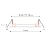 Deckeneinbauringe 104mm gerundet, 30° schwenkbar, weiss matt