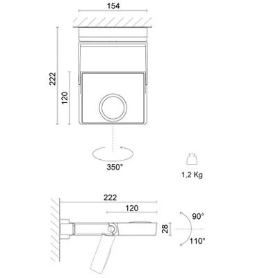 Wandleuchte Bali, IP40, 3000K, 1800lm