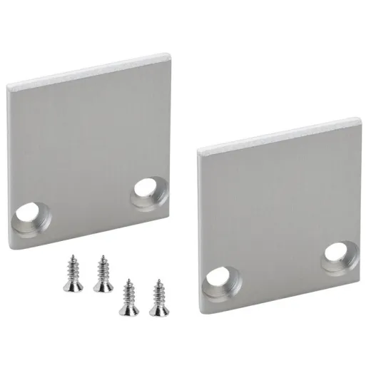 Endkappenset Aluminium - Genova hoch (180°)