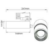 LED 3-Phasenstrahler Piccolo 30W Ph.-DIM 2900lm Linse 24-60°