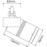 LED 3-Phasenstrahler Piccolo 30W Ph.-DIM 2900lm Linse 24-60°