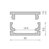 FULL.FLAT - Aluminiumprofil - 20x8,5