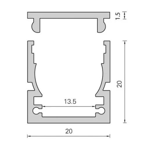 FULL.HIGH - Aluminiumprofil - 20x20