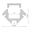 LED Aluminiumprofil ECK 26.25x15.08mm - 3m am Stück