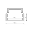 Aluminiumprofil FLAT 17,5x7mm - bis 3m am Stück