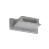 Endkappe ABS grau - 17,5x7 FLAT