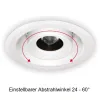 Deckeneinbaustrahler SPA-038KR, 45W, 24-60° inkl. Netzteil NO D