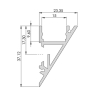 Aluminiumprofil Walllight 2.0 23x37mm - bis 5m am Stück