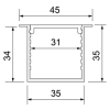 U-Profil mit Kragen Basic 45x35mm - bis 4m am Stück