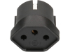 Fixadapter SchuKo Konturenstecker - T13 Schwarz