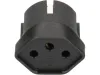 Fixadapter SchuKo Konturenstecker - T13 Schwarz