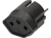 Fixadapter SchuKo Konturenstecker - T13 Schwarz