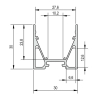 Aluminiumprofil Palermo 30x30mm schwarz (nero) - 5m am Stück