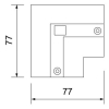 Abdeckplatte für L-Verbinder, für Einbaustromschiene weiss oder schwarz