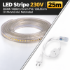 LED Stripe 230V 1000lm/m 25m UV-PVC 120LED/m (7x14mm) inkl. Netzkabel