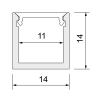 LED Aluminiumprofil SLICK 14x14mm - 3m am Stück