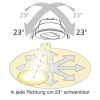 360 LED-Einbauspot 8W, 36°, (A:Ø90-Loch: Ø75-83), 595lm, 3000K, CRI80, Ph.Dim, Einbau in Isolation, sil
