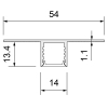 U-Profil für Gipsdecken Slick Gp 54x14.5mm - 3m am Stück