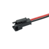 250mm Kabel AWG20 rot/schwarz mit Buchse