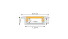 LED Aluminiumprofil FLAT.KRAGEN - 17,5x7mm - bis 3m am Stück
