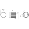 LED-Einbauspot AC 230V 50x58mm 800lm Tridonic CRI90