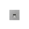 Wandeinbauleuchte LED 86×86mm, 2,5W, 3000K, CRI 90, ON/OFF, IP65, breitstrahlend, silbergrau