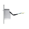Wandeinbauleuchte LED 86×86mm, 1,6W, 3000K, CRI 90, PIR Tag/Nacht, IP65, engstrahlend, silbergrau