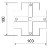 Abdeckplatte für X-Verbinder, für Einbaustromschiene weiss oder schwarz