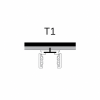 Aufbau-Magnetschiene T1 - 48V, 2m, weiss oder schwarz