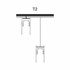 Aufbau-Magnetschiene T2 - 48V, 2m, weiss oder schwarz