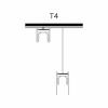 Aufbau-Magnetschiene T4 - 48V, 2m, weiss oder schwarz