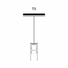 Aufbau-Magnetschiene T5 - 48V, 2m, weiss oder schwarz