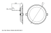LED Deckenstrahler Flat 13W, 110°, (A:Ø170-Loch:Ø150), 30-5500K, 1400lm, CRI80, IP44, Ph.Dim ws